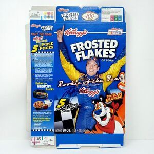 SIGNED Kyle Busch Autographed Kellogg's Frosted Flakes Empty Box Rookie ROY